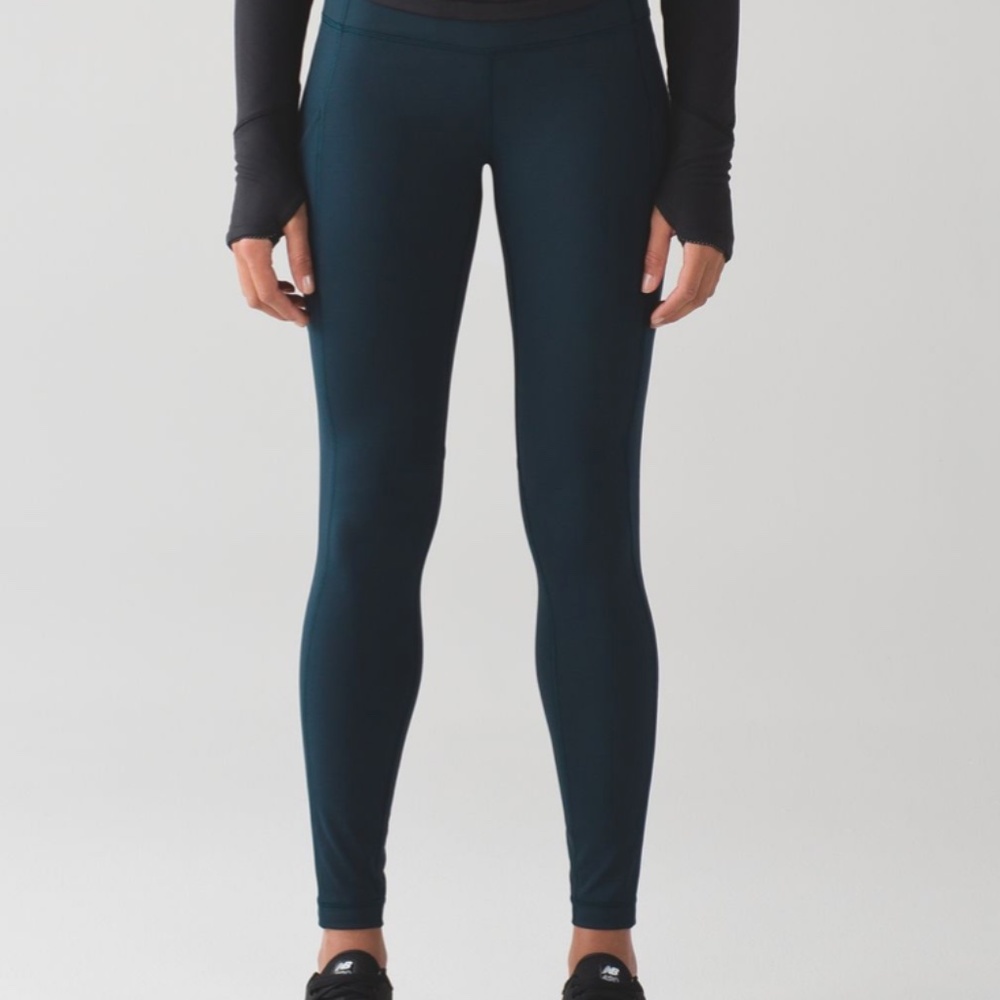Lululemon Speed Tight V (Brushed) Nocturnal Teal size 4 Great condition